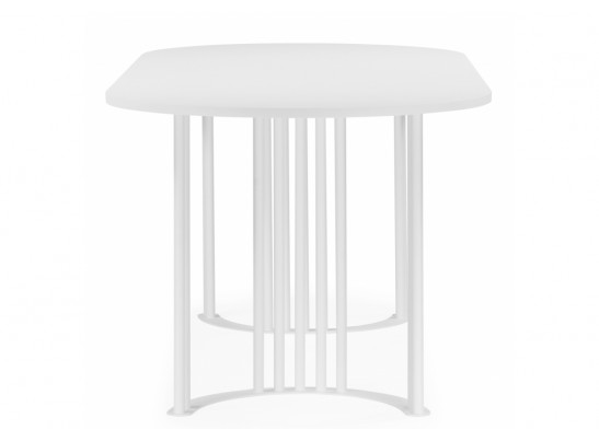 Деревянный стол Хьюго О 160 х 90 белая шагрень пленка / белый в Каменске-Уральском