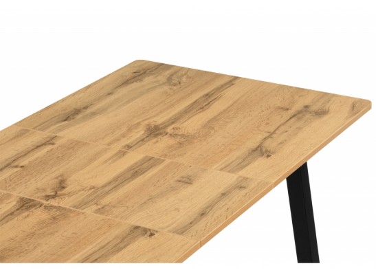 Деревянный стол Марион 110(140) x 68 дуб вотан / черный в Каменске-Уральском