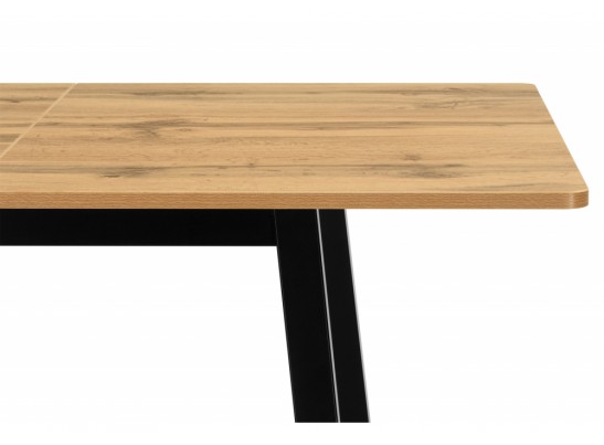 Деревянный стол Марион 110(140) x 68 дуб вотан / черный в Каменске-Уральском