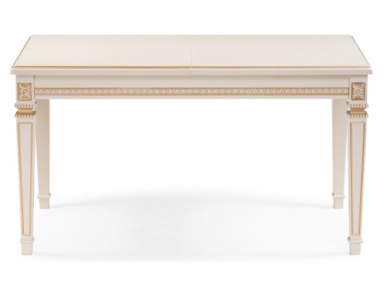 Деревянный стол Паветти 140(184)х85х77 слоновая кость / золото в Каменске-Уральском
