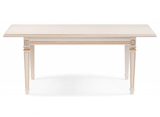 Деревянный стол Паветти 140(184)х85х77 слоновая кость / золото в Каменске-Уральском