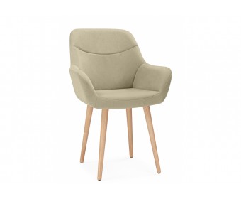 Деревянный стул Флюид бежевый (zd 210) / светлое дерево