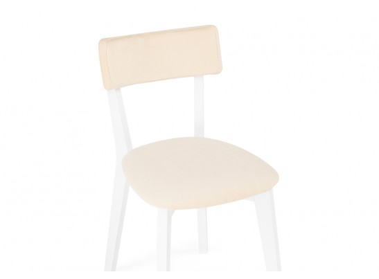 Деревянный стул Гилмар бежевый велюр / белый в Каменске-Уральском