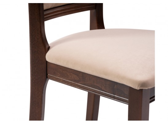 Деревянный стул Корнелл бежевый велюр / орех темный в Каменске-Уральском