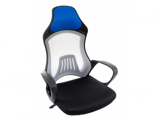 Компьютерное кресло Atlant белое / черное / голубое в Каменске-Уральском