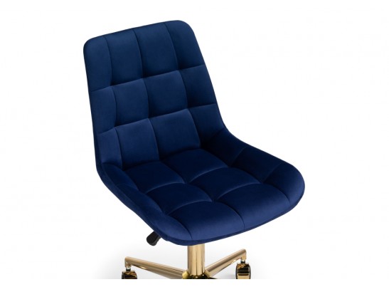 Компьютерное кресло Честер синий / золото в Каменске-Уральском