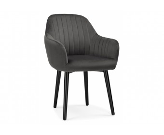 Кресло Бри серое / черное