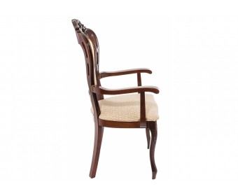 Кресло Bronte вишня с патиной /  бежевый