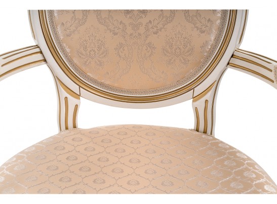 Кресло Данте молочный / золотая патина в Каменске-Уральском