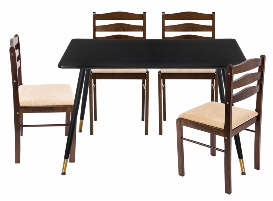 Обеденная группа Нолд black / dirty oak / beige в Каменске-Уральском