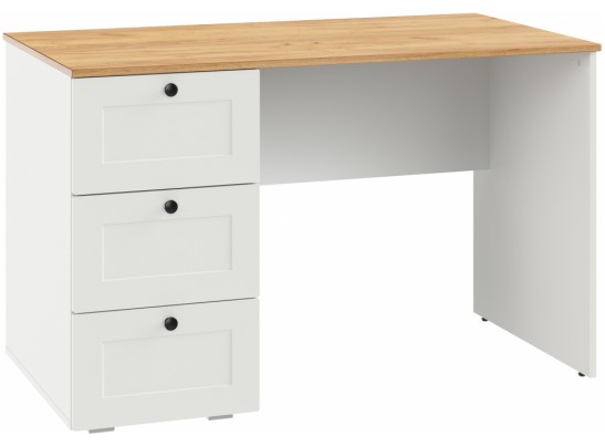 Письменный стол Опра белый шагрень / дуб золотой craft в Каменске-Уральском