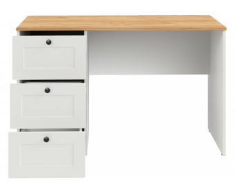 Письменный стол Опра белый шагрень / дуб золотой craft