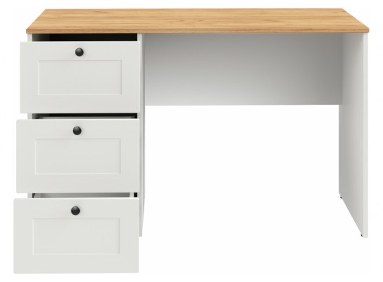 Письменный стол Опра белый шагрень / дуб золотой craft в Каменске-Уральском