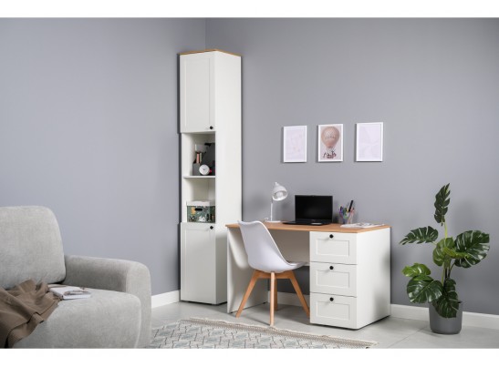 Письменный стол Опра белый шагрень / дуб золотой craft в Каменске-Уральском