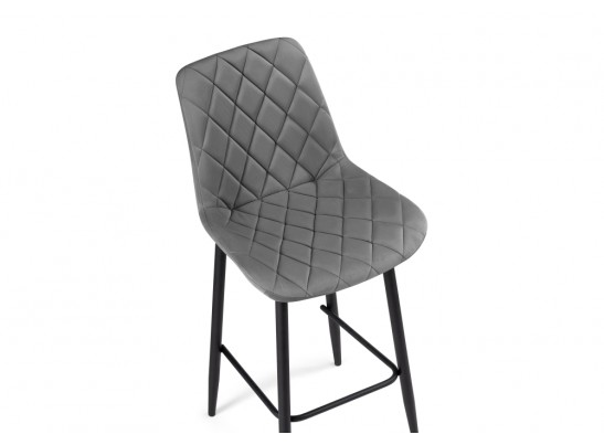 Полубарный стул Баодин К Б/К крутящийся темно-серый / черный в Каменске-Уральском