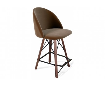 Полубарный стул SHT-ST35/S80-1 кофейный ликер / темный орех / черный