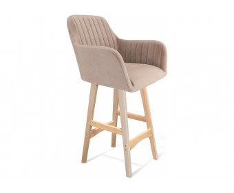 Полубарный стул SHT-ST38-1/S65-1 латте / прозрачный лак