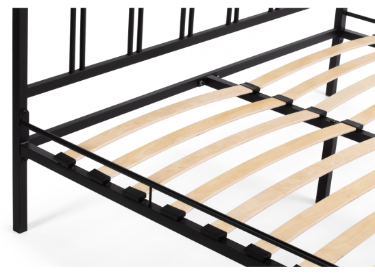 Полутораспальная кровать Рейк 120х200 черная в Каменске-Уральском