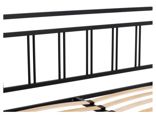 Полутораспальная кровать Рейк 120х200 черная в Каменске-Уральском