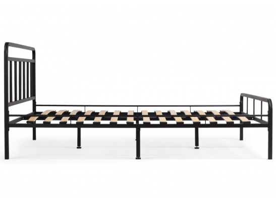 Полутораспальная кровать Рейк 140х200 черная в Каменске-Уральском