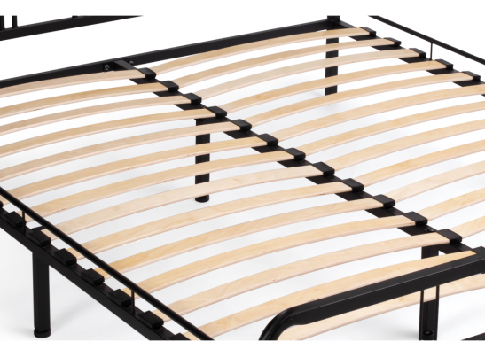 Полутораспальная кровать Рейк 140х200 черная в Каменске-Уральском