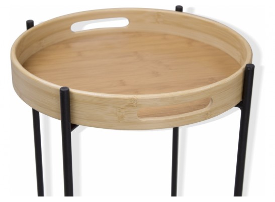 Сервировочный столик SHT-CT30 черный муар / прозрачный лак в Каменске-Уральском