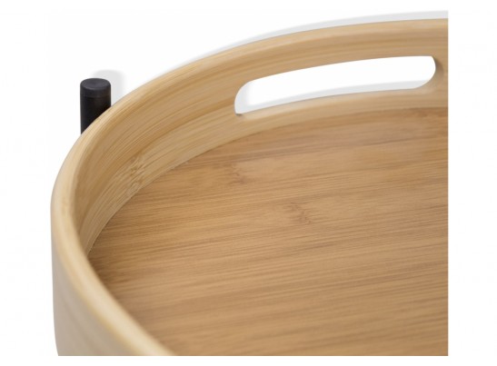 Сервировочный столик SHT-CT30 черный муар / прозрачный лак в Каменске-Уральском