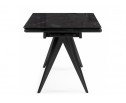 Стеклянный стол Дарвин 140(200)х80 черный мрамор / черный в Каменске-Уральском
