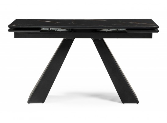 Стеклянный стол Торвальд 140(200)х80х77 обсидиан / черный в Каменске-Уральском