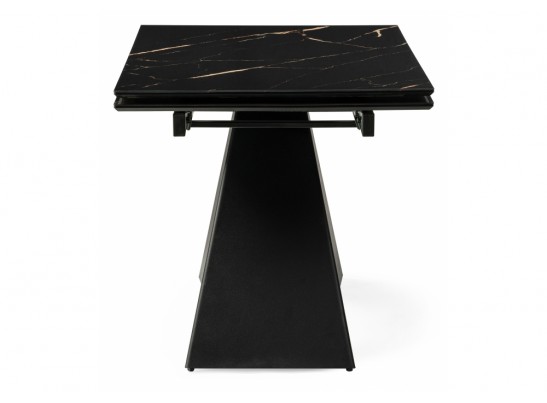 Стеклянный стол Торвальд 140(200)х80х77 обсидиан / черный в Каменске-Уральском