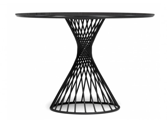 Стеклянный стол Вивиен 110 черный мрамор / черный в Каменске-Уральском