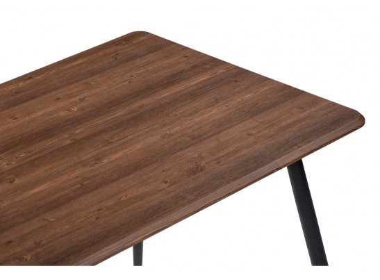 Стол Кангас 120х80х77 орех кантри / черный в Каменске-Уральском