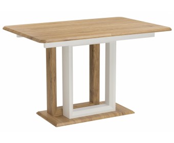 Стол на тумбе Санса 120 дуб монтана / белая шагрень