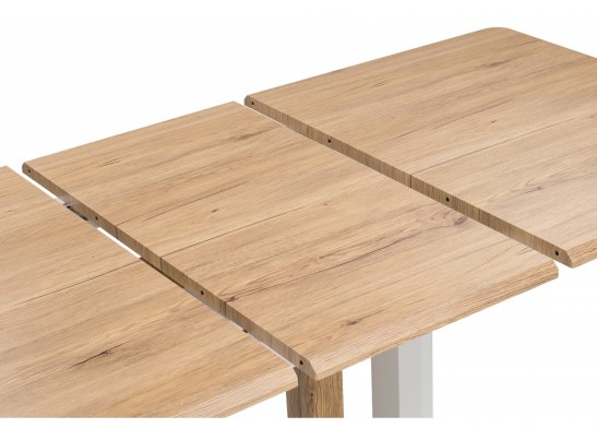 Стол на тумбе Санса 120 дуб монтана / белая шагрень в Каменске-Уральском