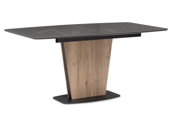 Стол на тумбе Теон 160(200)х90х76 графит / дуб галифакс в Каменске-Уральском