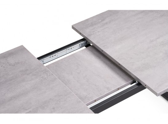 Стол раскладной Лота Лофт 140(180)х80х74 25 мм бетон / матовый черный в Каменске-Уральском