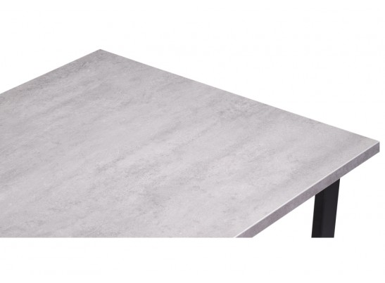 Стол раскладной Лота Лофт 140(180)х80х74 25 мм бетон / матовый черный в Каменске-Уральском