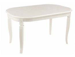 Стол Romeo 130(170)х85х75 без патины / молочный