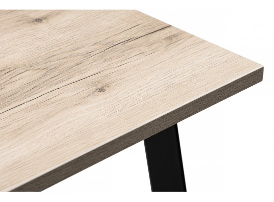 Стол Тринити Лофт 120х60х75 25 мм дуб делано светлый / черный матовый в Каменске-Уральском