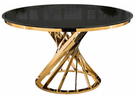Стол Twist 130х74 gold / black в Каменске-Уральском