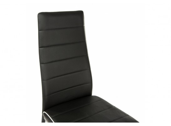 Стул DC2-001 черный с белой окантовкой в Каменске-Уральском