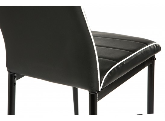 Стул DC2-001 черный с белой окантовкой в Каменске-Уральском