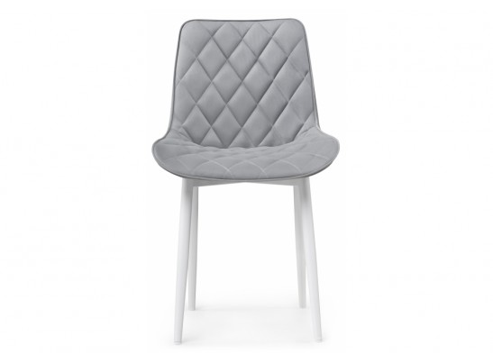 Стул на металлокаркасе Баодин светло-серый / белый в Каменске-Уральском