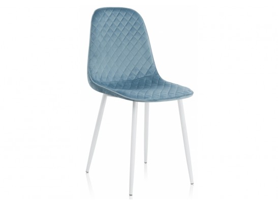 Стул на металлокаркасе Capri blue / white в Каменске-Уральском