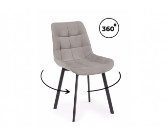 Стул на металлокаркасе Челси 360 П латте (zd 290) / черный