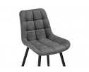 Стул на металлокаркасе Челси темно-серый graf 16 / черный в Каменске-Уральском