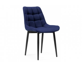 Стул на металлокаркасе Челси К синий / черный