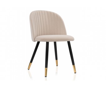 Стул на металлокаркасе Gabi beige / black / gold