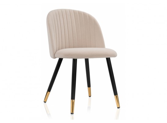 Стул на металлокаркасе Gabi beige / black / gold в Каменске-Уральском