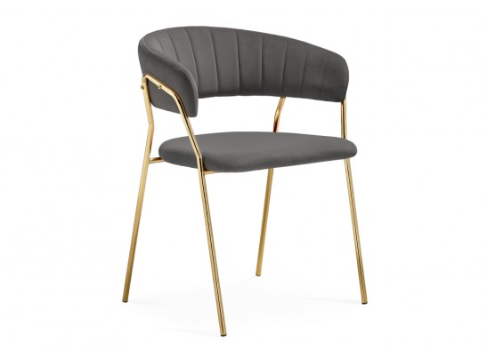 Стул на металлокаркасе Kamelia 1 dark gray / gold в Каменске-Уральском